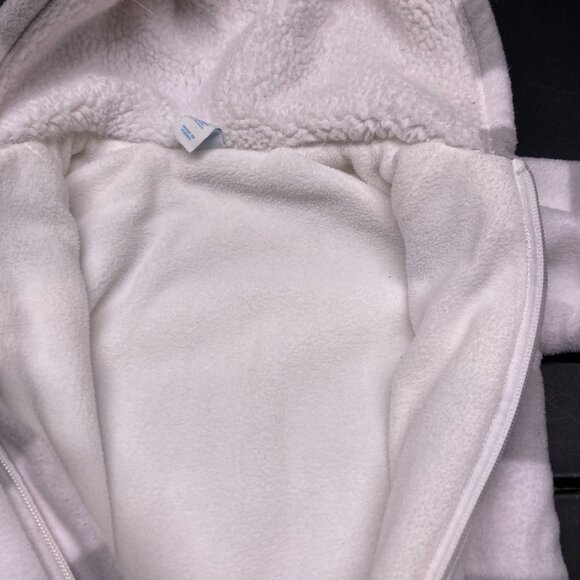 Old Navy Baby Onesie 12–18M – Hooded, Plush, Gray/White – $12 + $4.99 Shipping - Picture 2 of 5